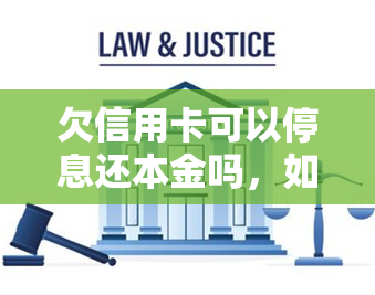 欠信用卡可以停息还本金吗，如何申请停息还本金？信用卡欠款解决方案解析