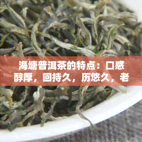 海塘普洱茶的特点：口感醇厚，回持久，历悠久，老海塘普洱茶备受推崇，价格适中。