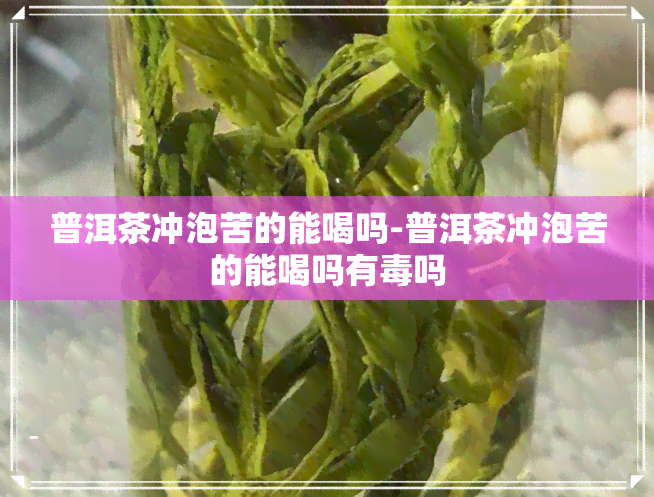 普洱茶冲泡苦的能喝吗-普洱茶冲泡苦的能喝吗有吗