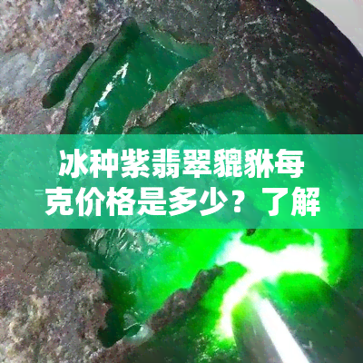 冰种紫翡翠貔貅每克价格是多少？了解冰种翡翠貔貅市场价格及价值