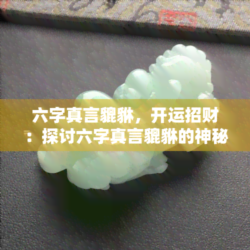 六字真言貔貅，开运招财：探讨六字真言貔貅的神秘力量与佩戴方法