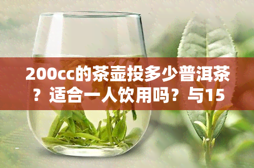 200cc的茶壶投多少普洱茶？适合一人饮用吗？与150cc茶壶相比呢？