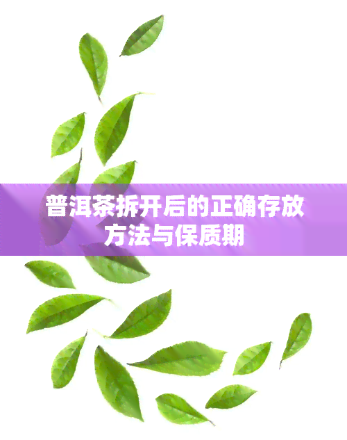 普洱茶拆开后的正确存放方法与保质期