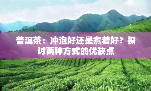 普洱茶：冲泡好还是煮着好？探讨两种方式的优缺点