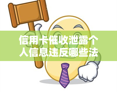 信用卡泄露个人信息违反哪些法律法规？深入了解相关条例及定罪标准