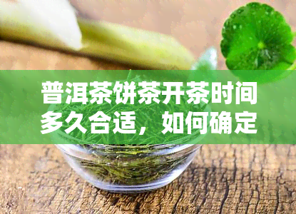 普洱茶饼茶开茶时间多久合适，如何确定普洱茶饼茶的开茶时间？