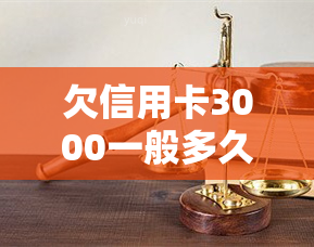 欠信用卡3000一般多久会被起诉，欠信用卡3000元可能会被起诉吗？多久会面临法律追讨？