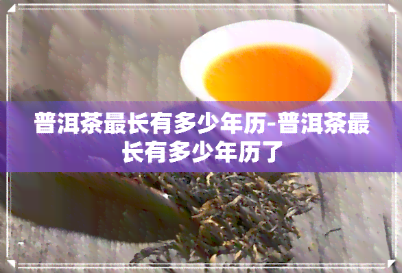 普洱茶最长有多少年历-普洱茶最长有多少年历了