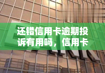 还错信用卡逾期投诉有用吗，信用卡逾期被归还错误？投诉是否有效？