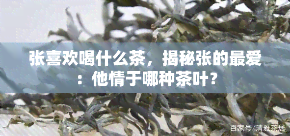 张喜欢喝什么茶，揭秘张的更爱：他情于哪种茶叶？