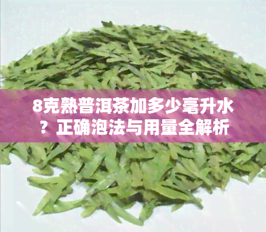 8克熟普洱茶加多少毫升水？正确泡法与用量全解析