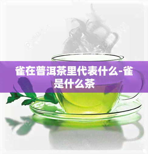 雀在普洱茶里代表什么-雀是什么茶