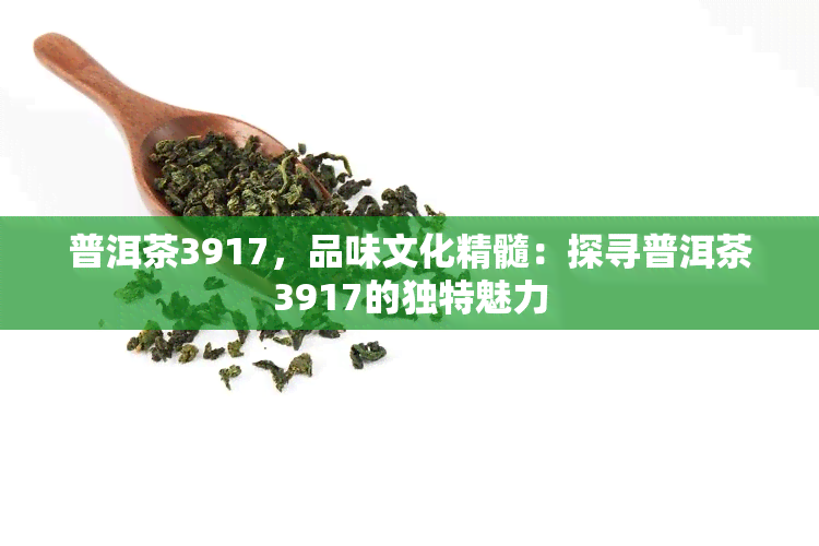 普洱茶3917，品味文化精髓：探寻普洱茶3917的独特魅力