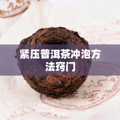 紧压普洱茶冲泡方法窍门