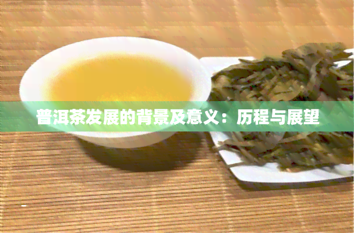 普洱茶发展的背景及意义：历程与展望