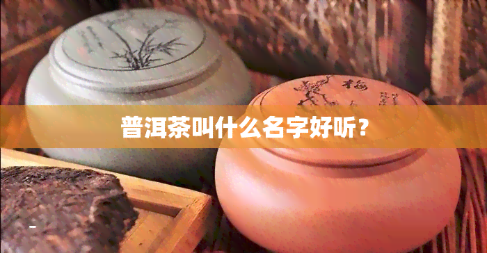 普洱茶叫什么名字好听？