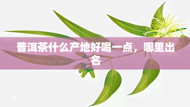 普洱茶什么产地好喝一点，哪里出名