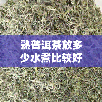 熟普洱茶放多少水煮比较好