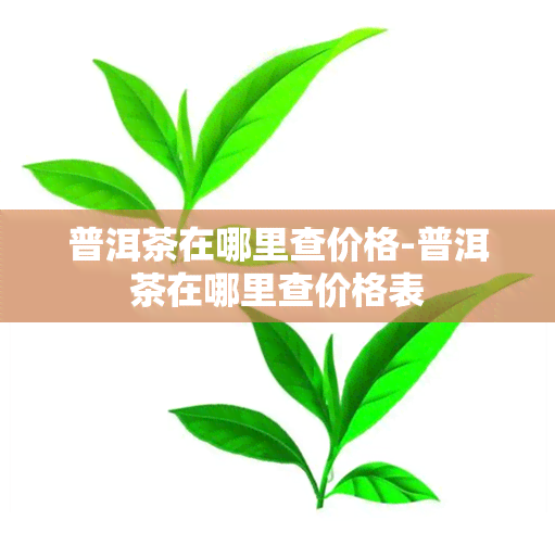 普洱茶在哪里查价格-普洱茶在哪里查价格表