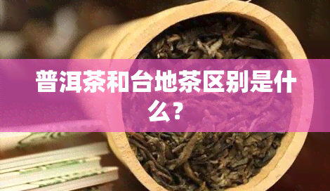 普洱茶和台地茶区别是什么？