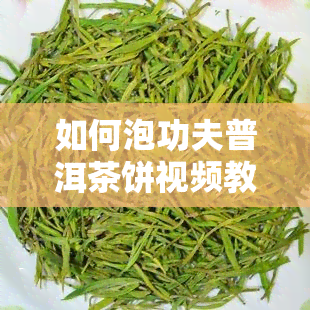 如何泡功夫普洱茶饼视频教程