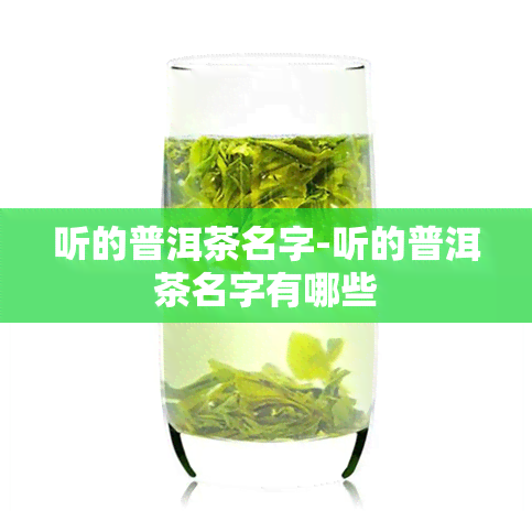 听的普洱茶名字-听的普洱茶名字有哪些