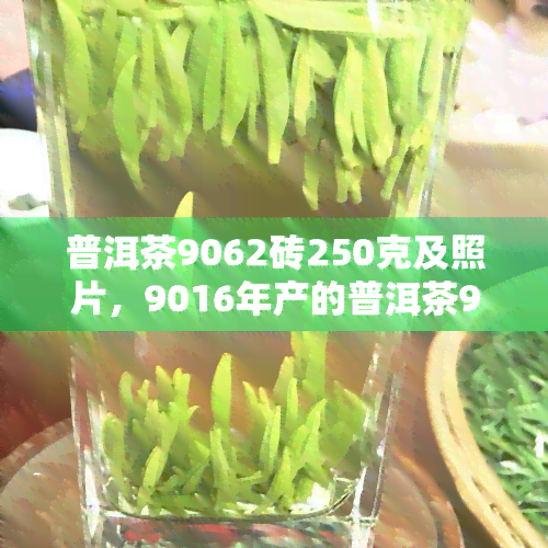 普洱茶9062砖250克及照片，9016年产的普洱茶9062