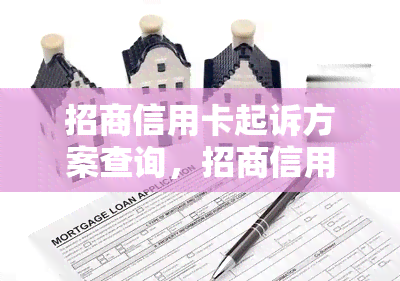 招商信用卡起诉方案查询，招商信用卡起诉方案查询：解决您的法律疑问