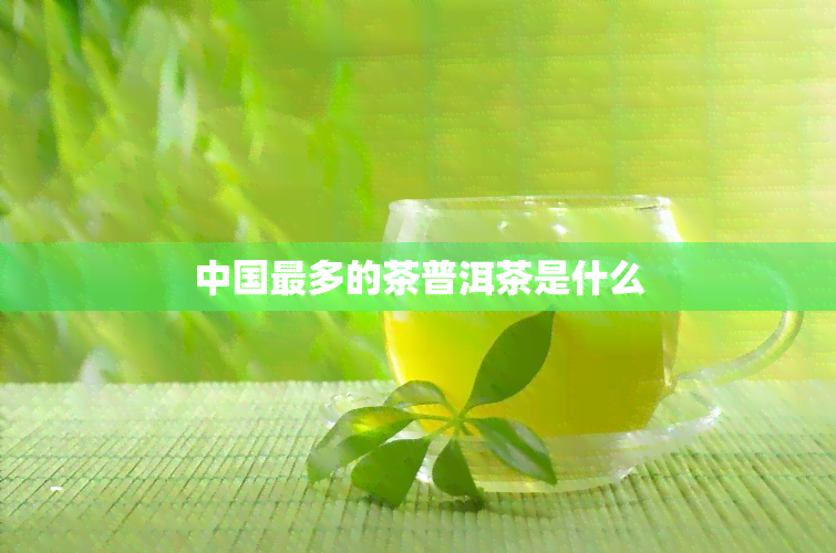 中国最多的茶普洱茶是什么