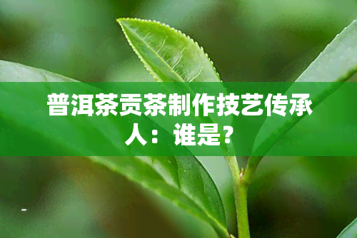 普洱茶贡茶制作技艺传承人：谁是？