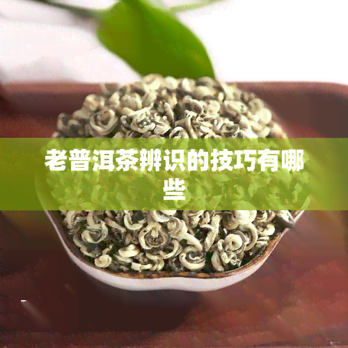 老普洱茶辨识的技巧有哪些