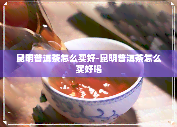 昆明普洱茶怎么买好-昆明普洱茶怎么买好喝