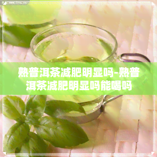 熟普洱茶减肥明显吗-熟普洱茶减肥明显吗能喝吗