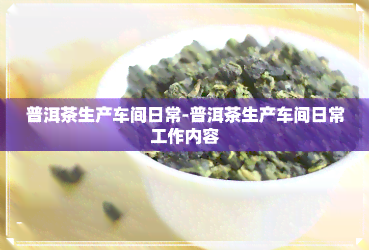 普洱茶生产车间日常-普洱茶生产车间日常工作内容