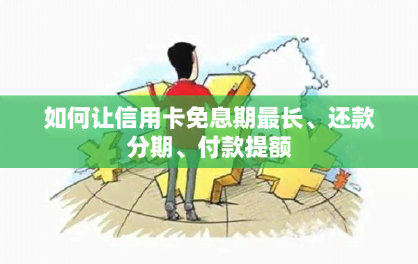 如何让信用卡免息期最长、还款分期、付款提额