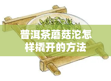 普洱茶蘑菇沱怎样撬开的方法