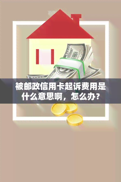 被邮政信用卡起诉费用是什么意思啊，怎么办？