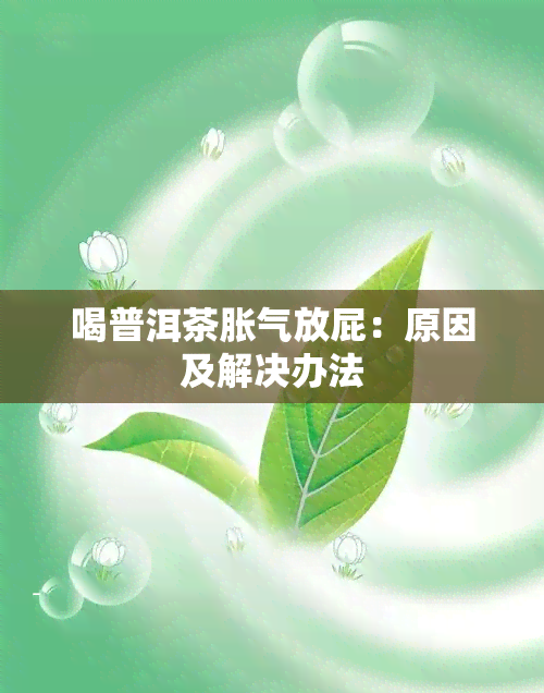 喝普洱茶胀气放屁：原因及解决办法