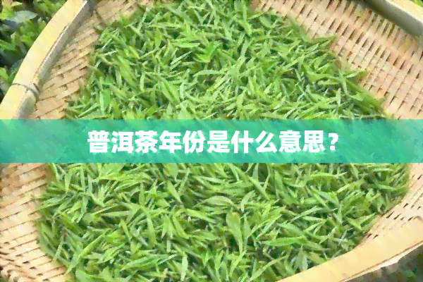 普洱茶年份是什么意思？