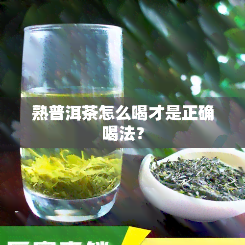 熟普洱茶怎么喝才是正确喝法？