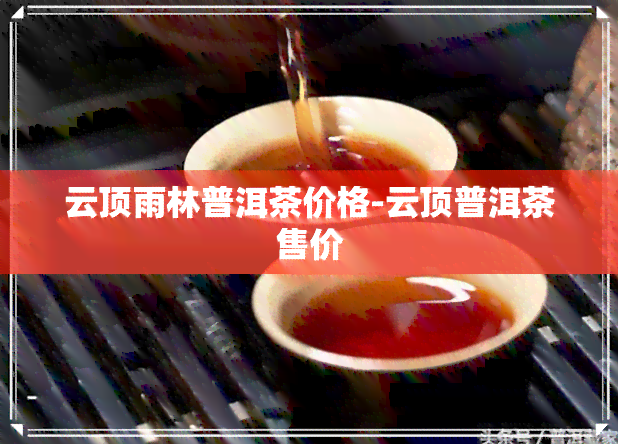 云顶雨林普洱茶价格-云顶普洱茶售价