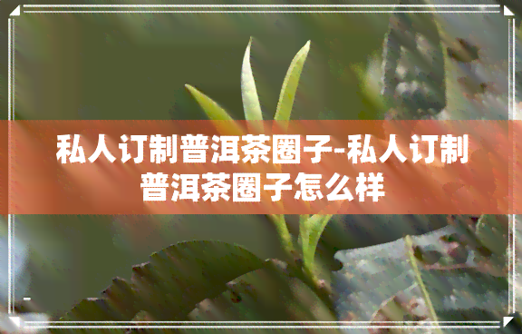 私人订制普洱茶圈子-私人订制普洱茶圈子怎么样