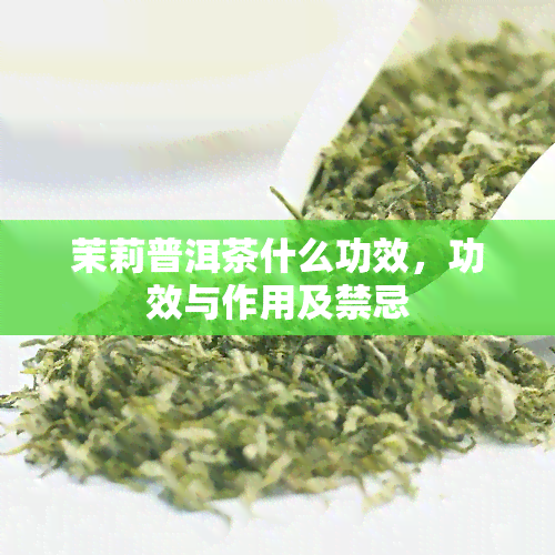 茉莉普洱茶什么功效，功效与作用及禁忌