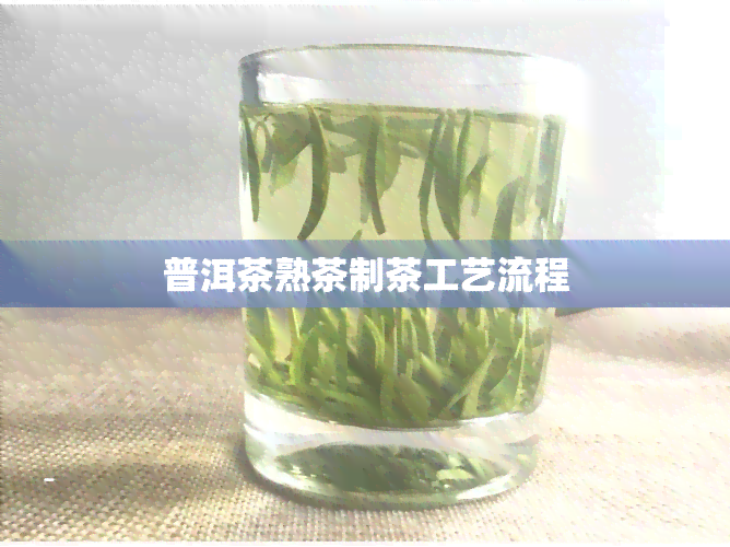 普洱茶熟茶制茶工艺流程