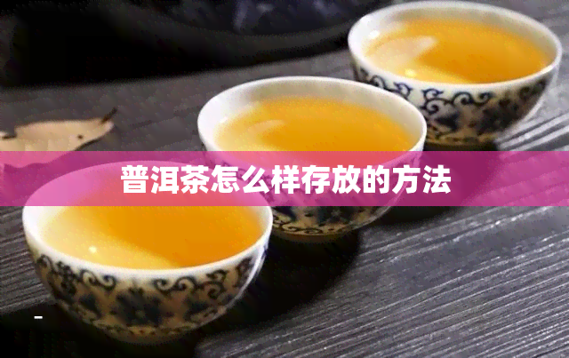 普洱茶怎么样存放的方法