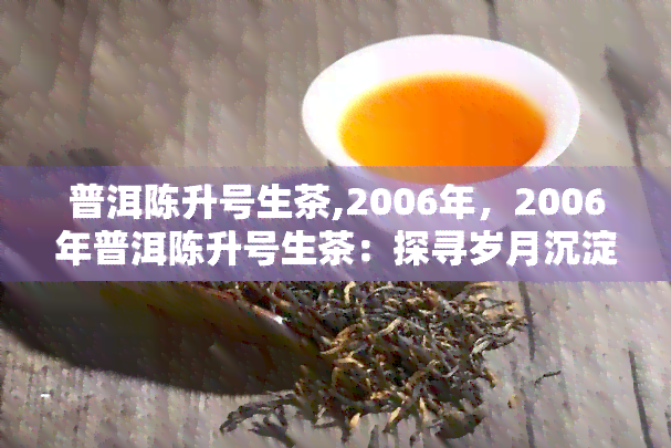 普洱陈升号生茶,2006年，2006年普洱陈升号生茶：探寻岁月沉淀的茶香