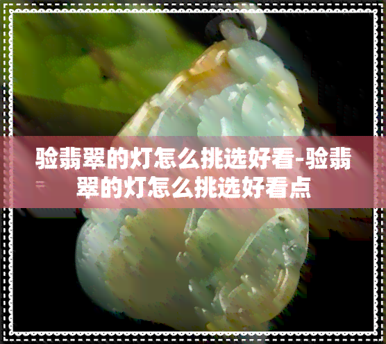 验翡翠的灯怎么挑选好看-验翡翠的灯怎么挑选好看点