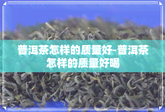 普洱茶怎样的质量好-普洱茶怎样的质量好喝