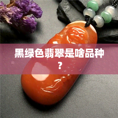 黑绿色翡翠是啥品种？