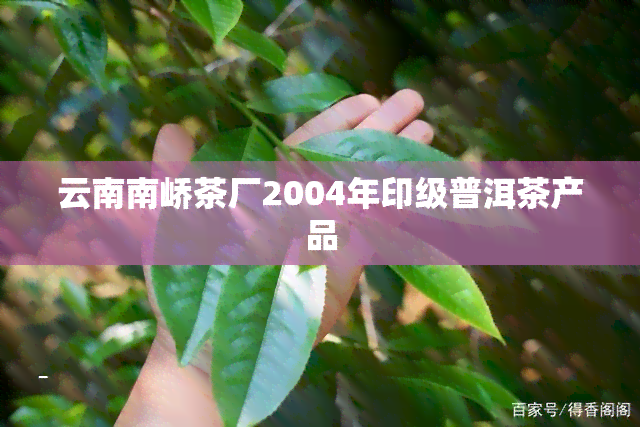 云南南峤茶厂2004年印级普洱茶产品